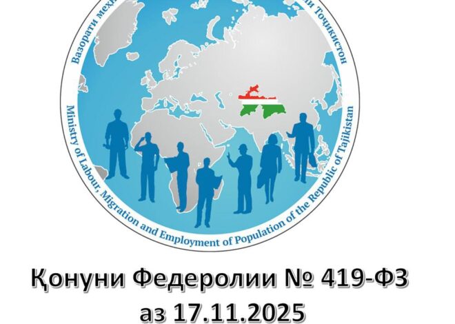 Қонуни Федералии № 419-ФЗ аз 17.11.2025