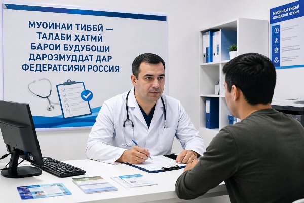 Тағйироти нав дар қонунгузории Федератсияи Россия вобаста ба будубош, муоинаи тиббӣ ва фаъолияти меҳнатии шаҳрвандони хориҷӣ